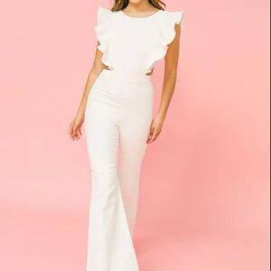 Flared Denim Jumpsuit - AVAILABLE IN S, M, L